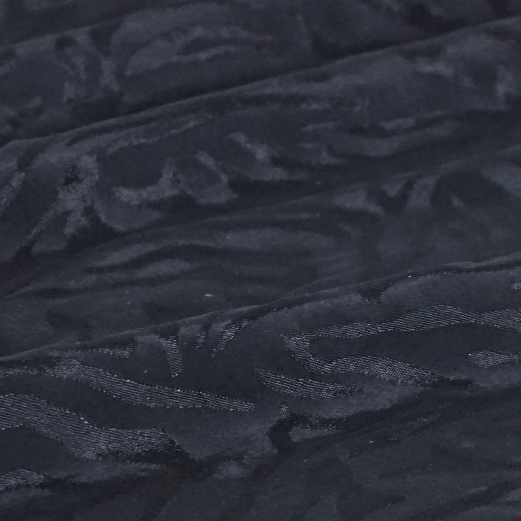 Preview: Viskose Jacquard Tigerstreifen schwarz in schwarz